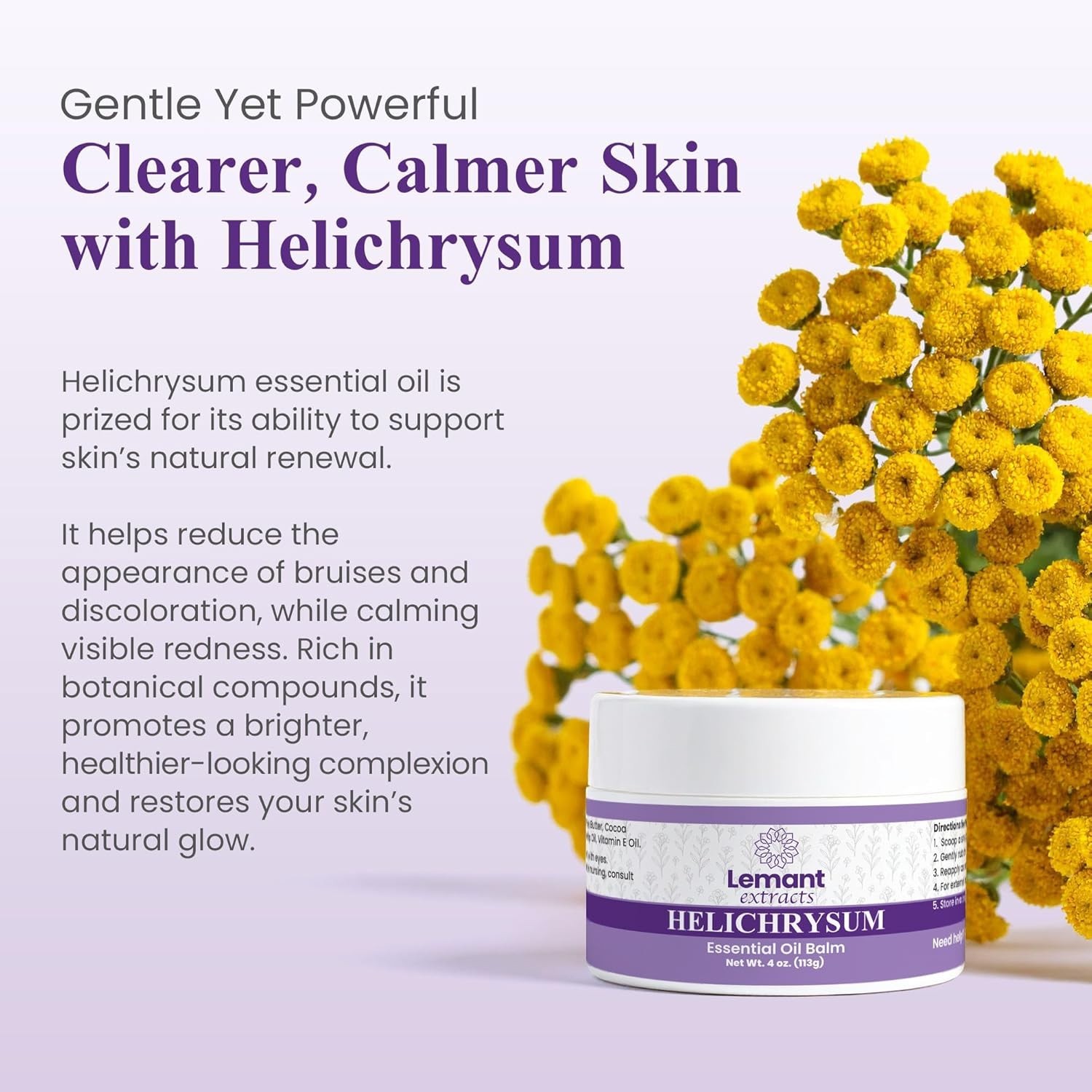 Lemant Extracts Helichrysum Balm (4 oz) – Triple Strength Helichrysum Essential