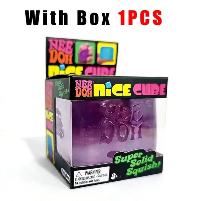 Nee Doh Nice Cube Super Solid Squish! – Blue Purple Pink – Brand New! USA…….