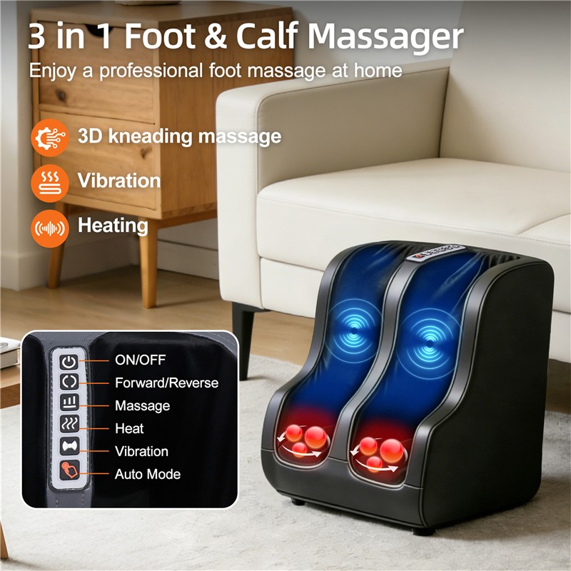 3-in-1 Full Body Massage Mat Shiatsu Heat Vibration Therapy Adjustable Intensity