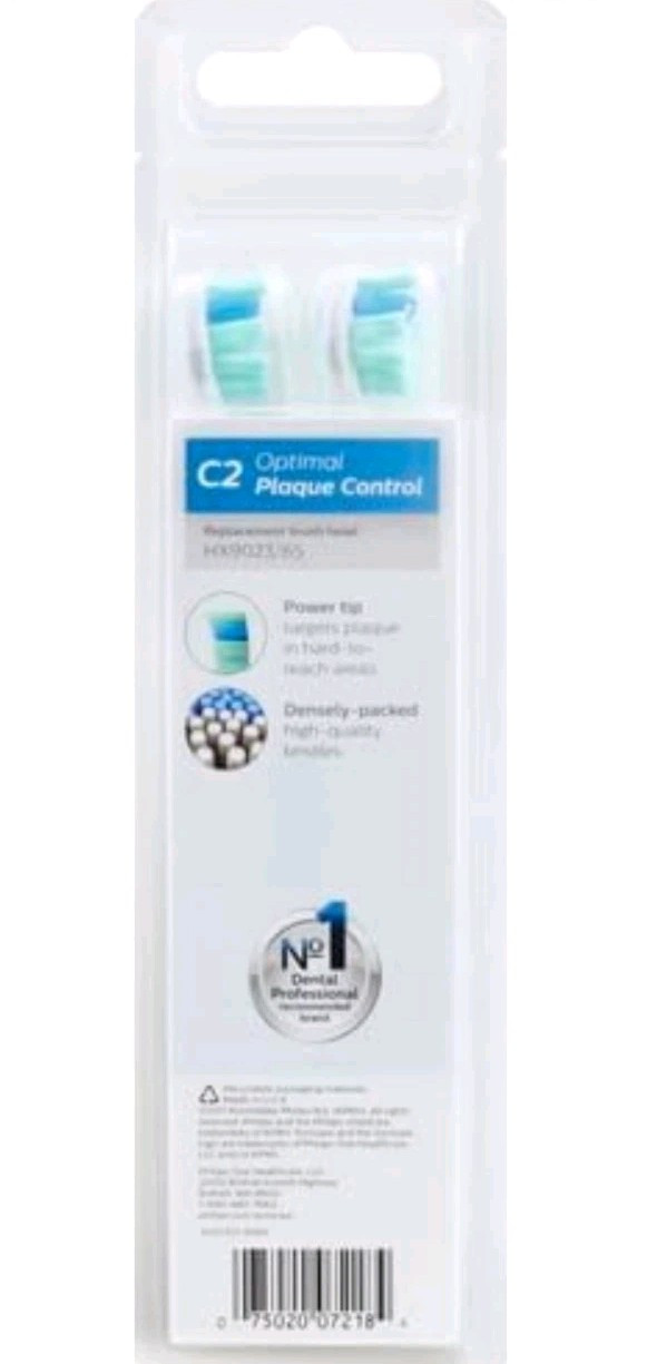 Philips Sonicare C2 Optimal Plaque Control Tooth Brush Replacement Heads 3pk