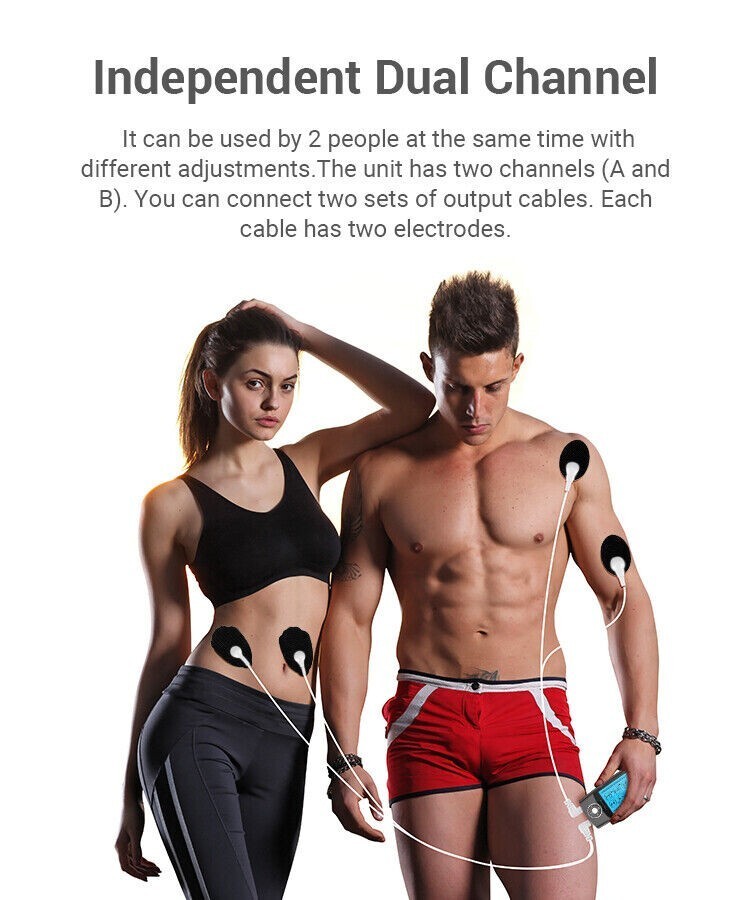 Tens Unit Muscle Stimulator Electric Pulse Massager Rechargeable Pain Reliever