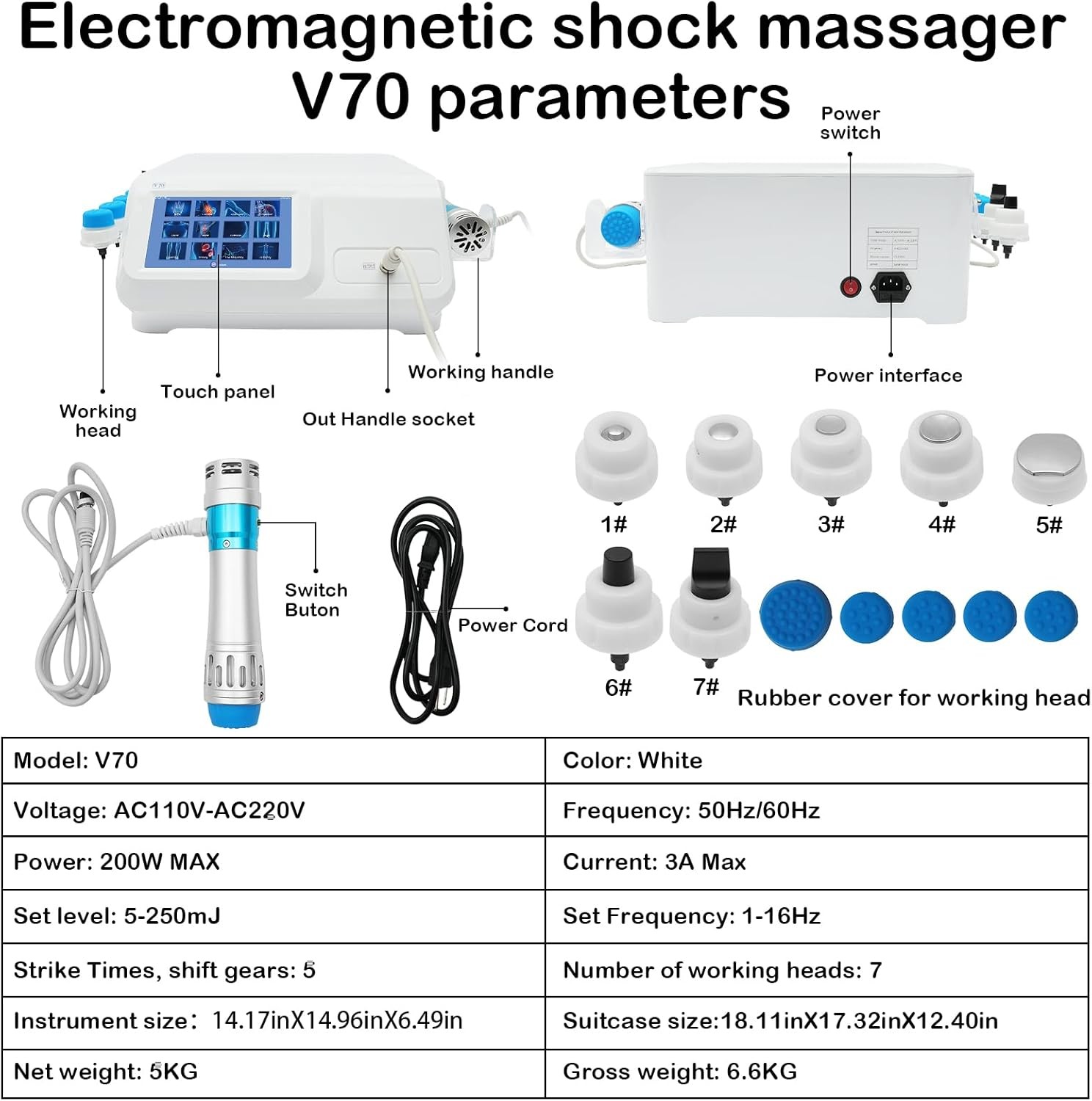 ED Shockwave Therapy Machine Shock Wave Body Massager Pain Relief Equipment USA
