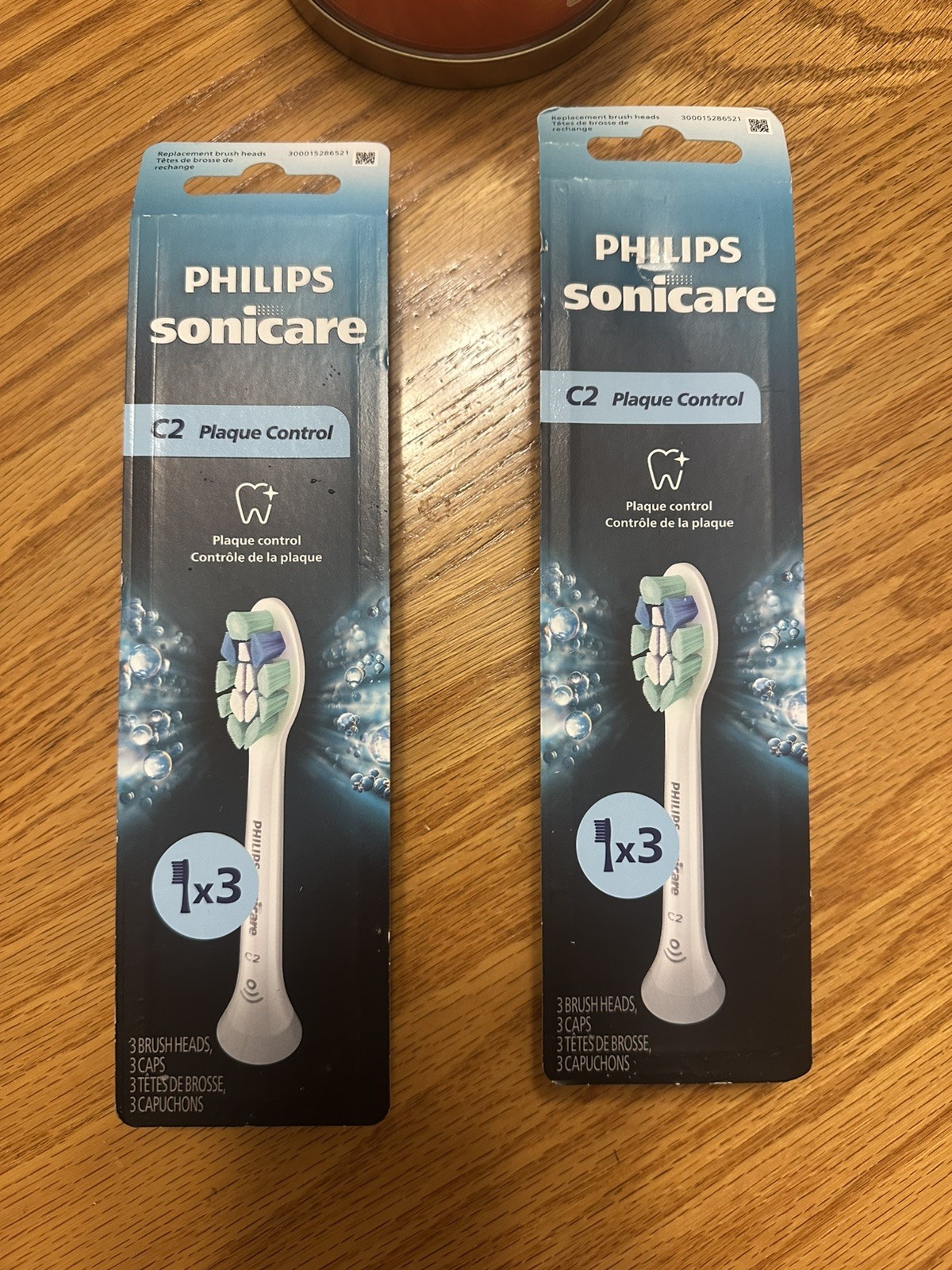 x2 Philips Sonicare C2 Optimal Plaque Control Tooth Brush Heads hx 9023/65 white