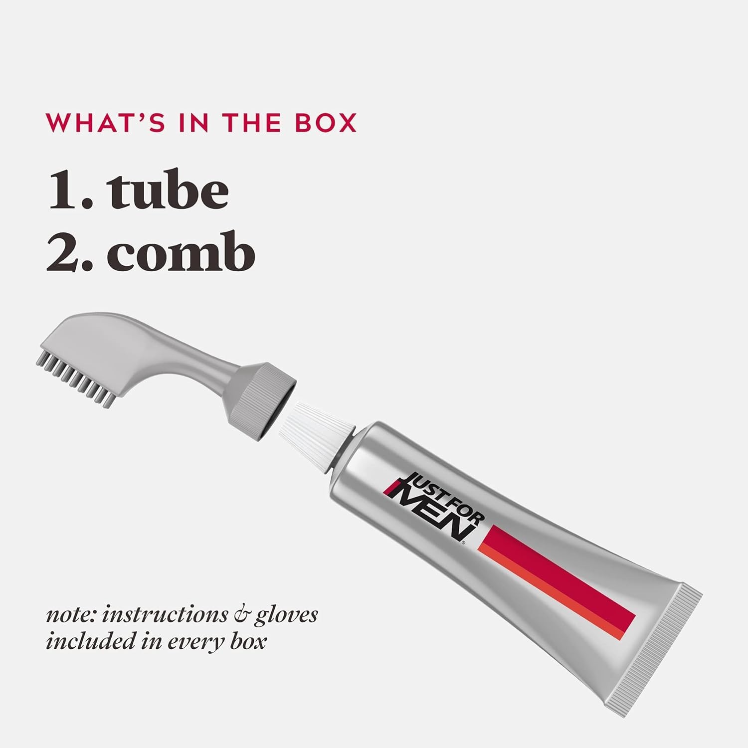 No-Mix Easy Comb-In Color Mens Hair Dye – Lasting Gray Coverage in Medium Brown