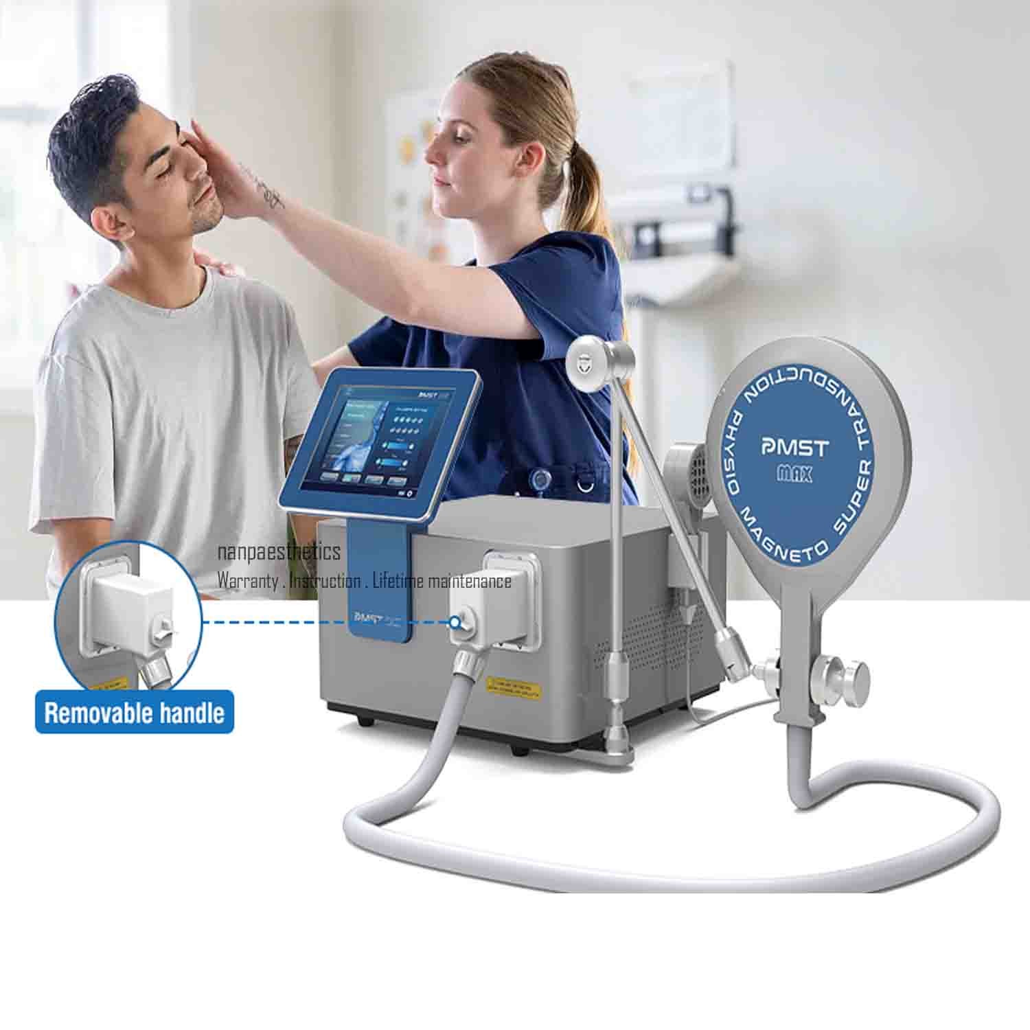Physio PEMF PMST MAX Magnetic Therapy Magneto Transduction Pain Relief Machine