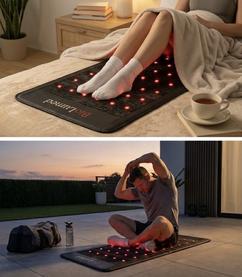 BioLumed PEMF + Red Light whole body mat with CASE – Infrared Heating 29″ x 73″