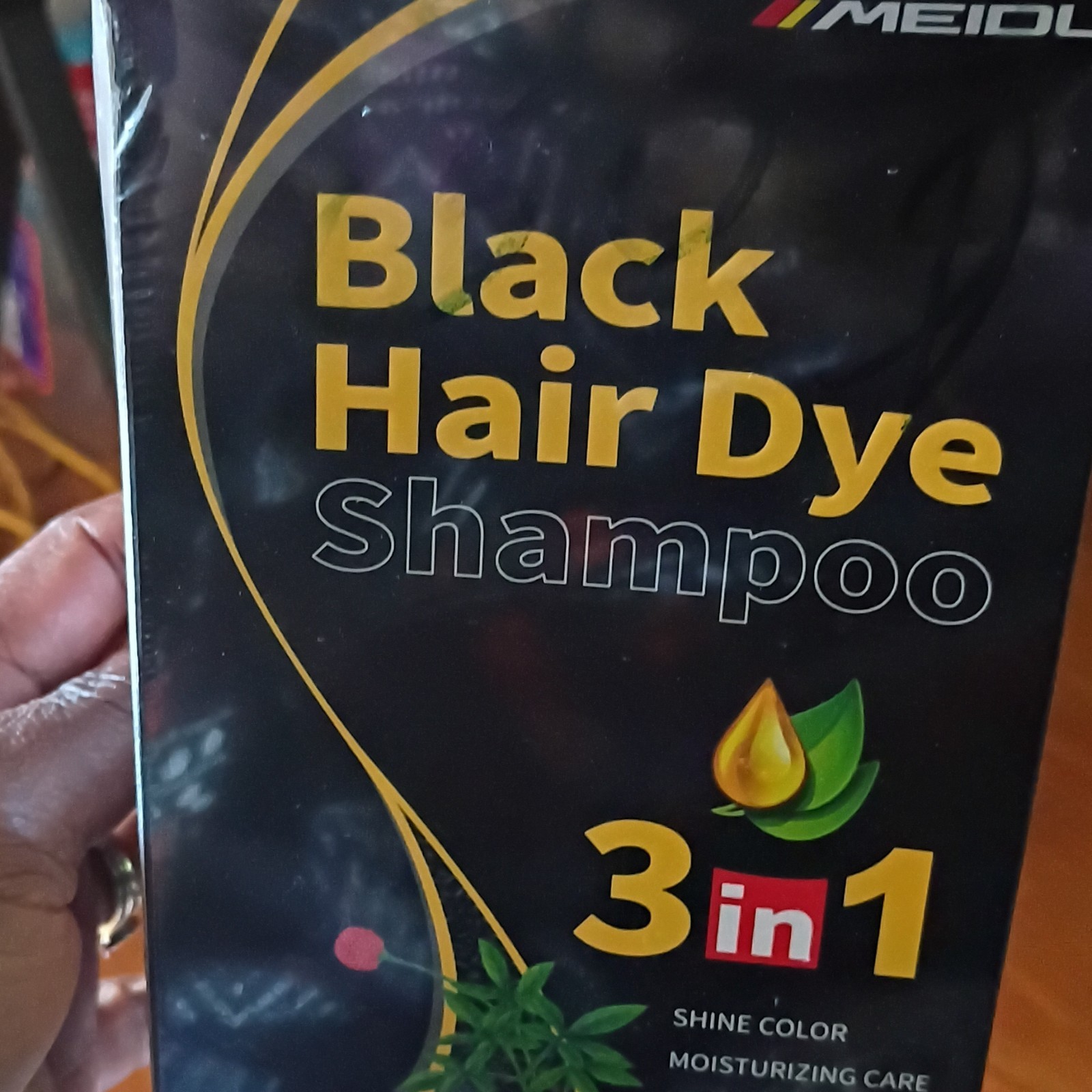 MEIDU 3-in-1 Hair Dye Shampoo Moisturizing Black Shade for All Hair Types