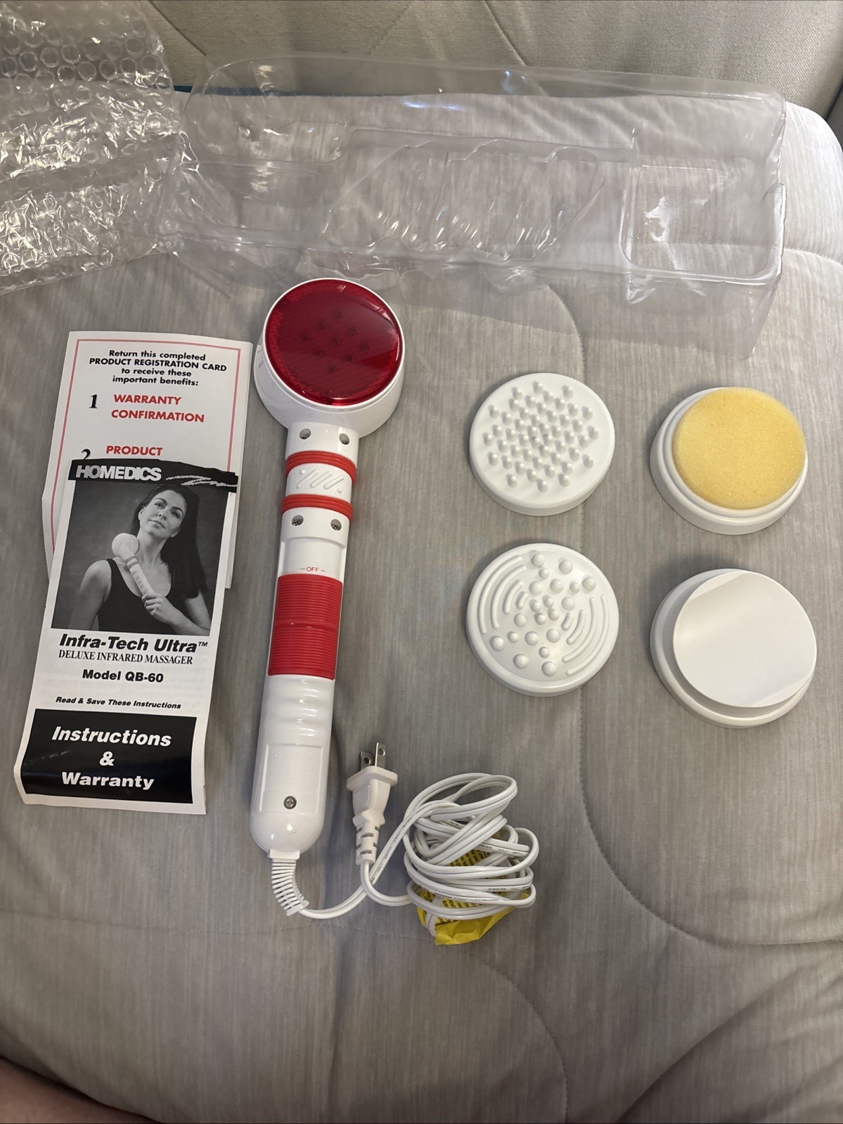 Homedics Infra-tech Ultra Deluxe Infrared Massager, Used. Model # QB-60
