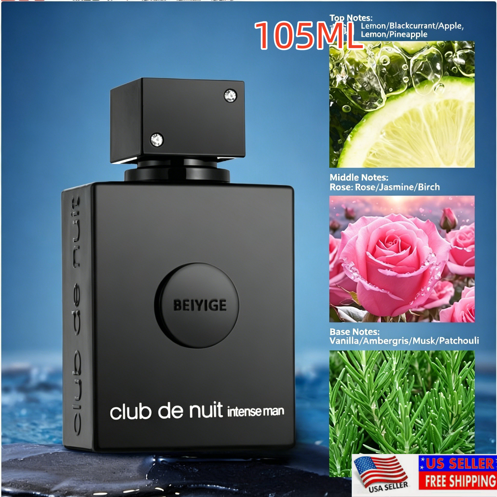 Club De Nuit Intense 3.4 oz 105ML Eau De Parfum Spray for Men Sealed New