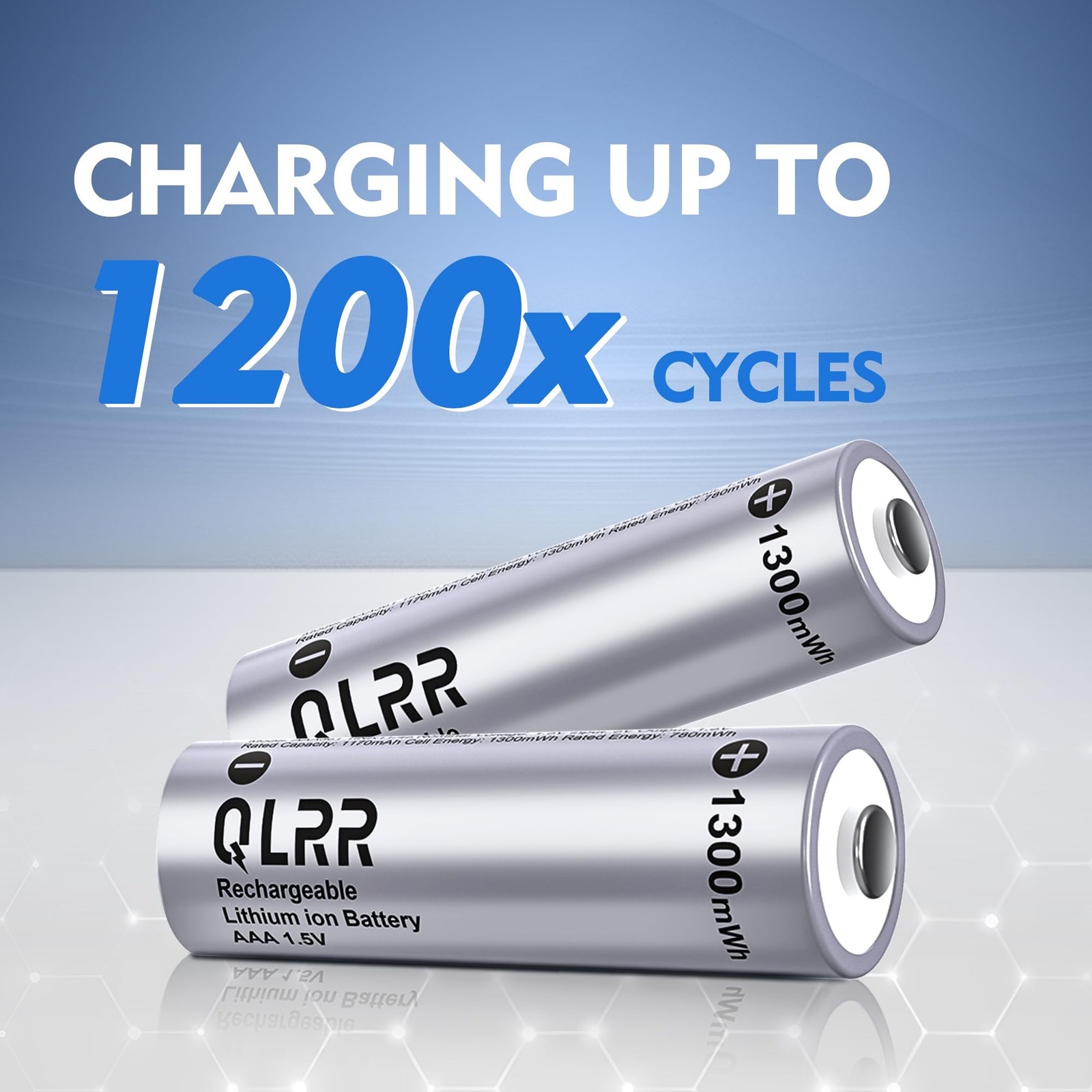 Rechargeable Lithium AAA Batteries with Fast Charger 8 Pack 1.5V 1300mWh High…
