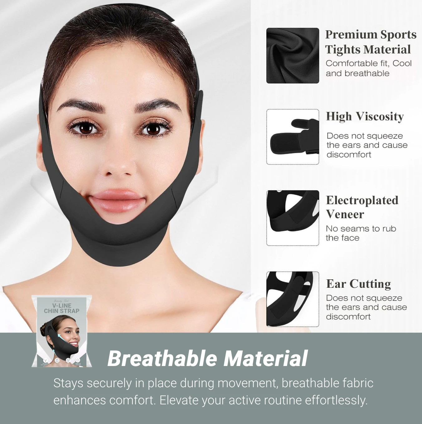 V Line Lifting Chin Strap Reusable Face Lift Mask Adjustable Jawline Shaper for