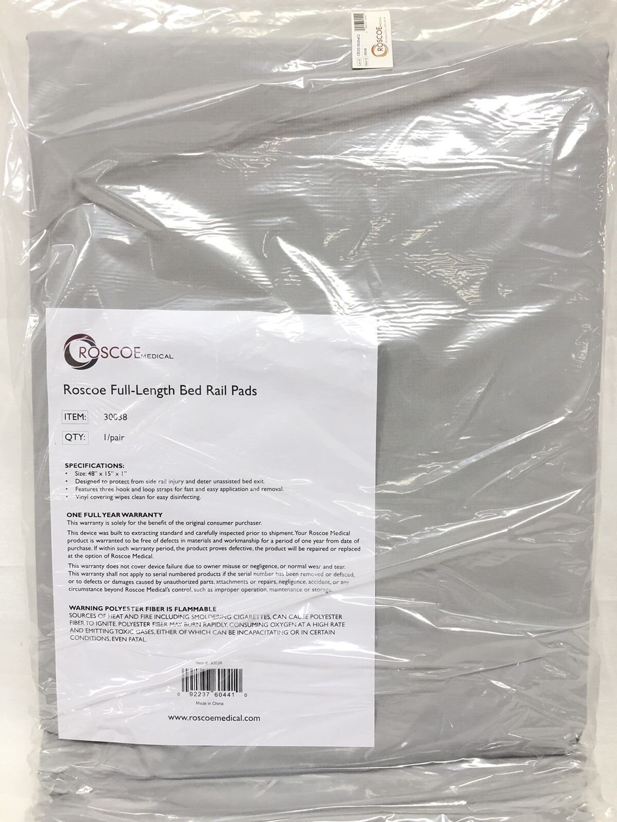 1 Roscoe Full-Length Bed Raid Pads Pair New Sealed 30038 48″x15″x1″