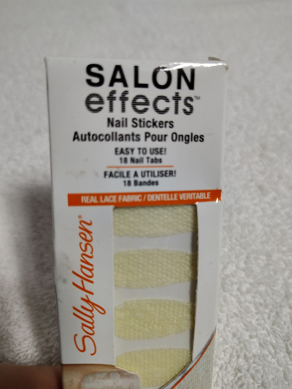 SALLY HANSEN Salon Effects Nail Stickers 130 Thread Lightly Real Lace Fabric NIB