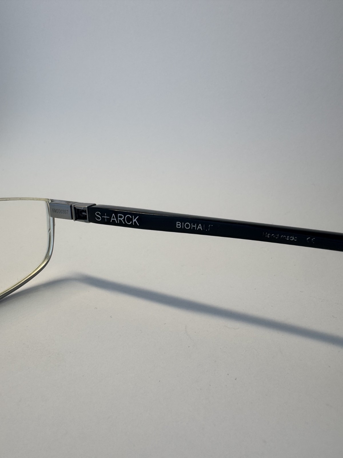 Alain Mikli P9904.09 Starck Biohalf 1 Silver Black Rectangular Eyeglasses Frames
