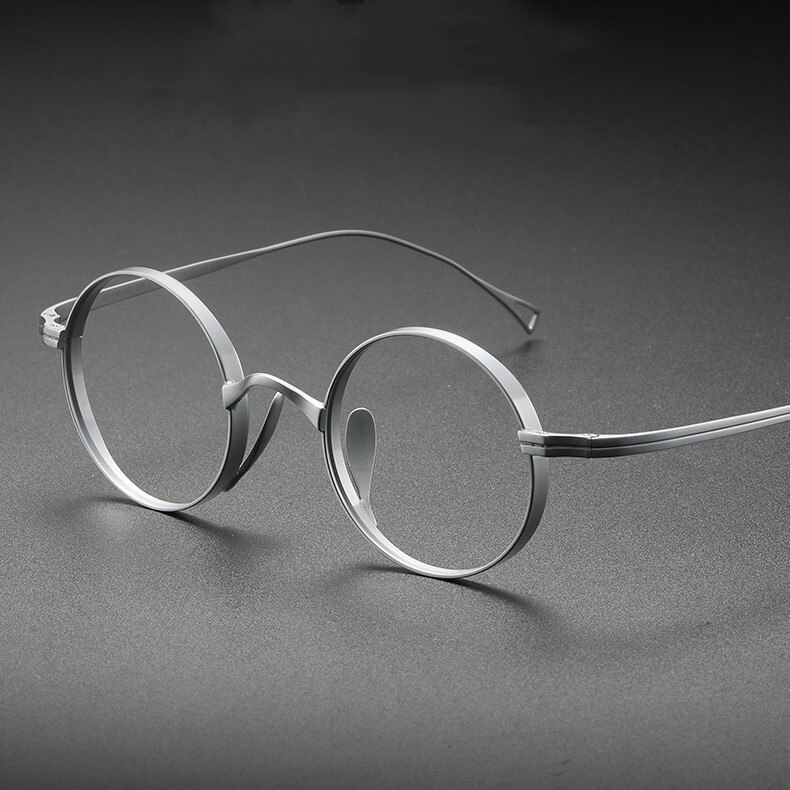 Pure Titanium Handmade Retro Round Glasses Frames Japanese Spectacle Eyeglasses