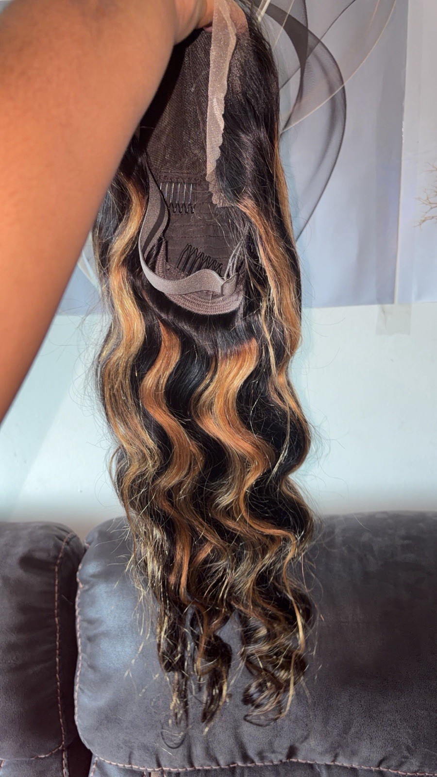 13*6 Lace Front Wig Human Hair Highlight Color. Great for Any Occasion Heat Safe
