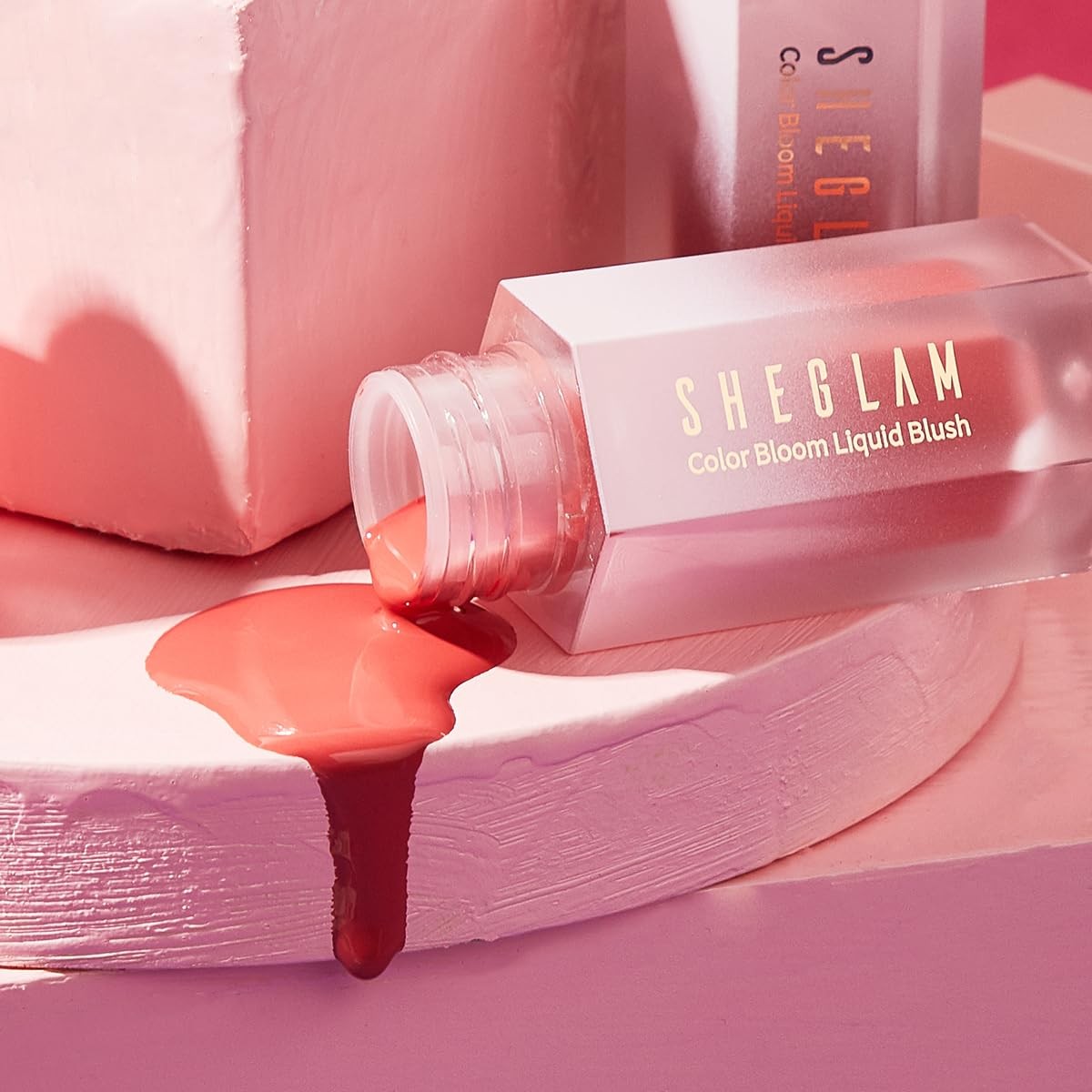 SHEGLAM Color Bloom Liquid Blush Makeup for Cheeks Matte Finish-Love Cake