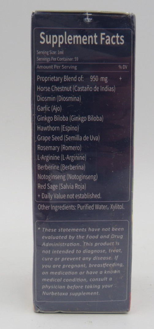 Nurbetoxa Blood Circulation 11 in 1 Diosmin Horse Chestnut 50ml EXP 12/27