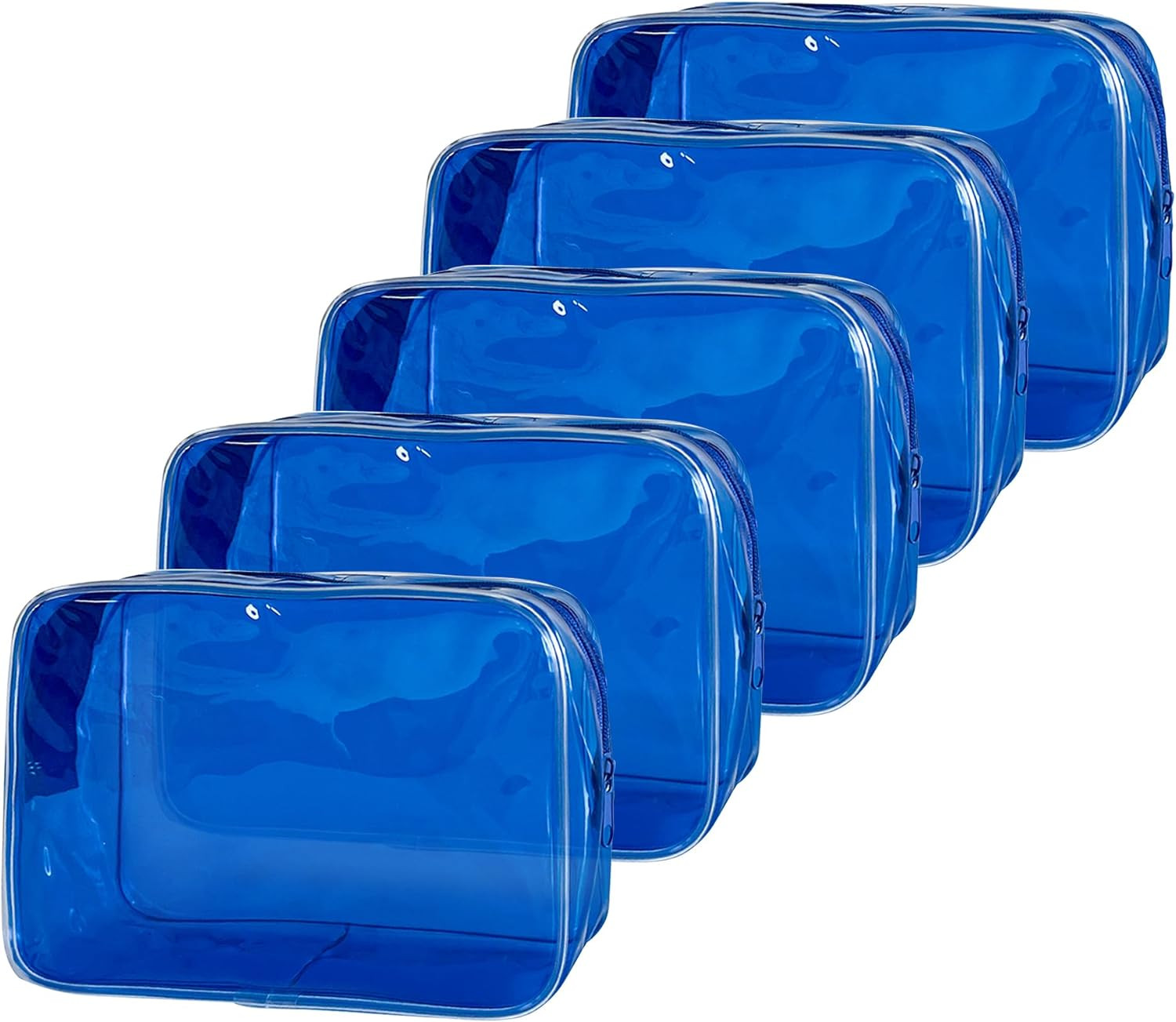 Neon TSA Approved Clear Toiletry Pouch, 7″X2.3″X4.7″ Size, PVC Travel Makeup Bag
