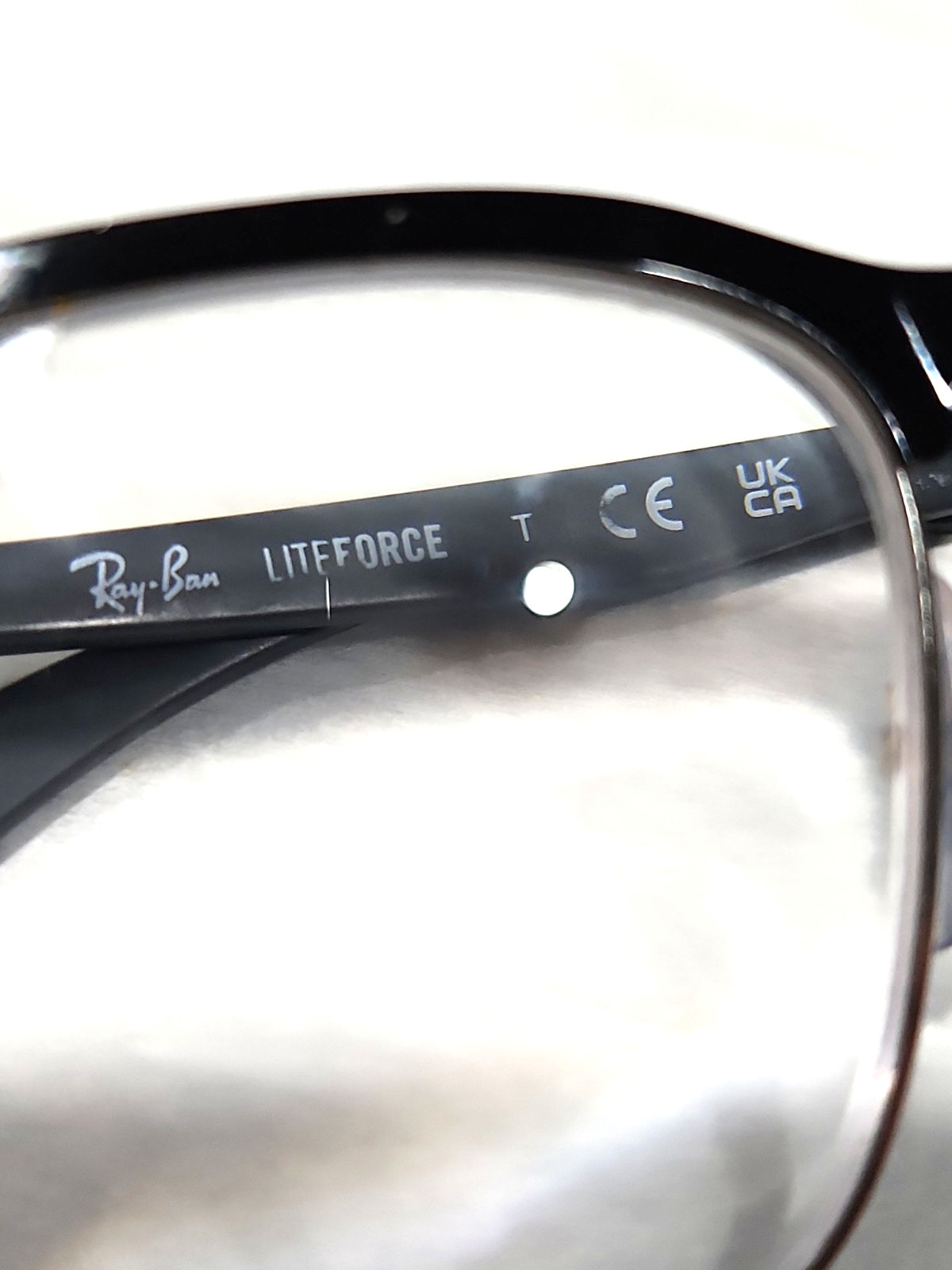 Ray Ban RB6518 3163 LG Black Silver Metal Round Eyeglasses 57-19 150