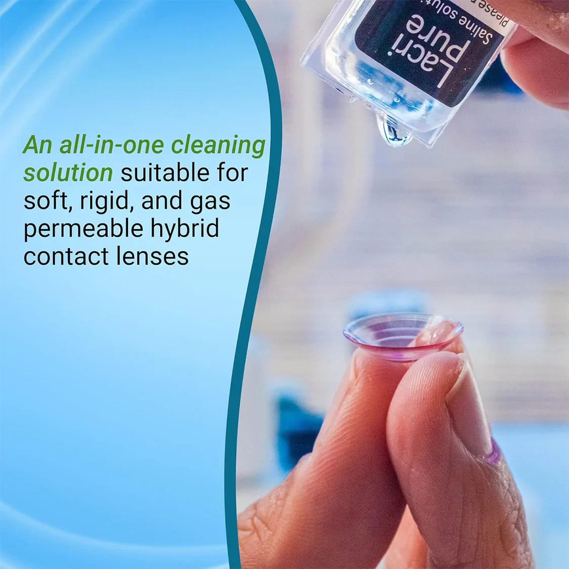 Menicon LacriPure Sterile Saline Solution 98 Vials for Scleral Contact Lenses