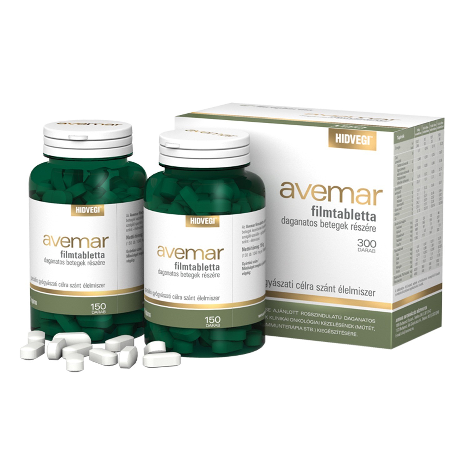 AVEMAR Tablets – 2 Bottles – 300 Tablets – FRESH MODEL – FREE EXPRESS SHIPPING