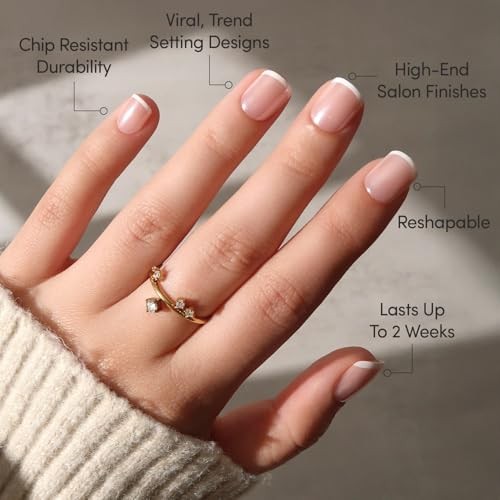 Press On Nails – Pearly Please | Super Short White French 2A – Pearly Please