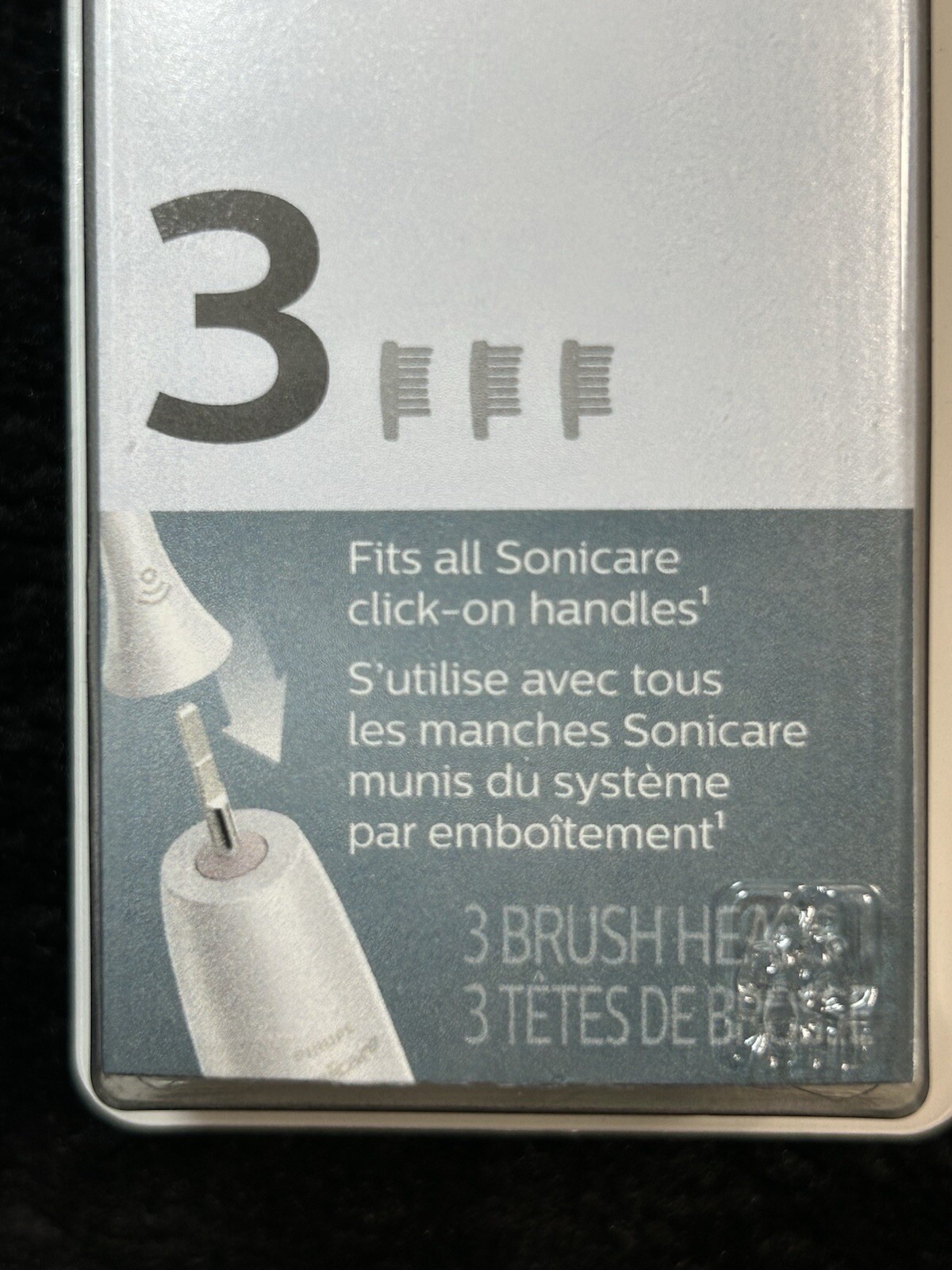 GENUINE Philips Sonicare C2 Optimal Plaque Control Toothbrush Heads SOFT 3 count