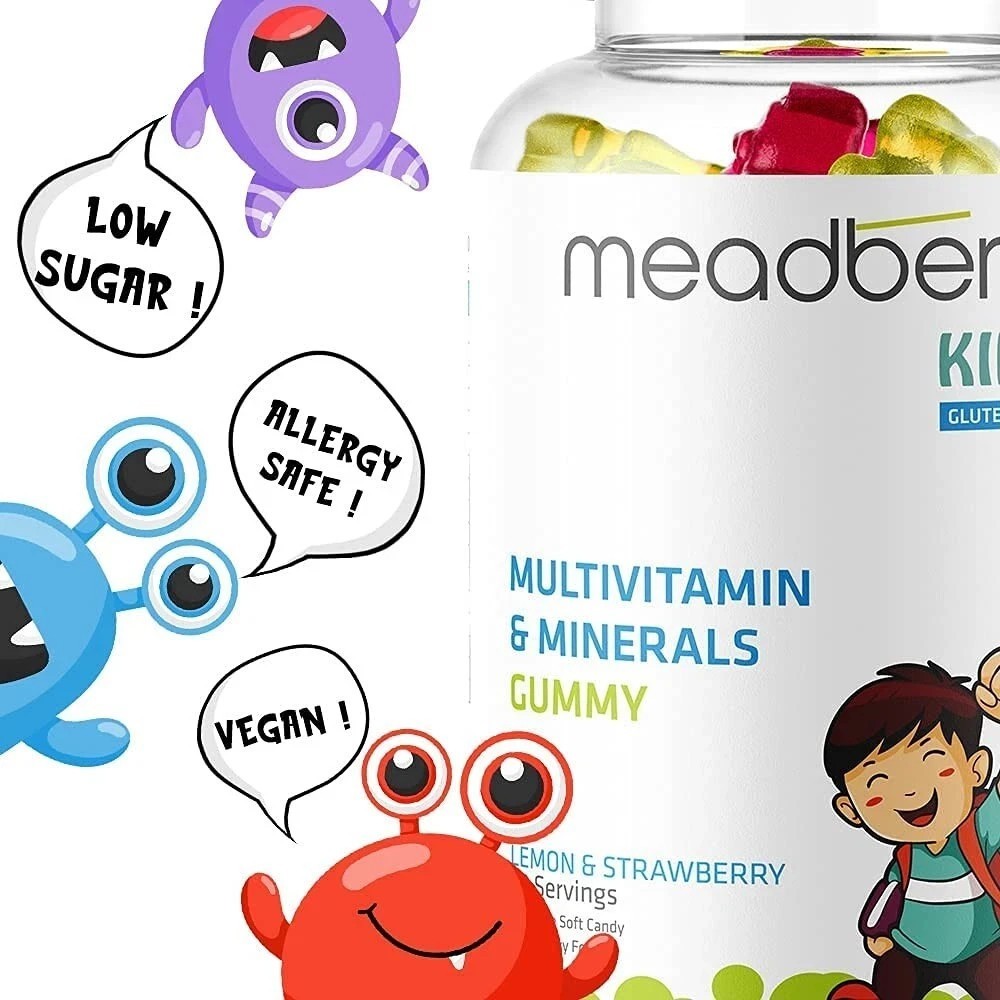 Meadbery Multivitamin And Mineral Bears Jelly Glutenfree Formula – 30 Gummys