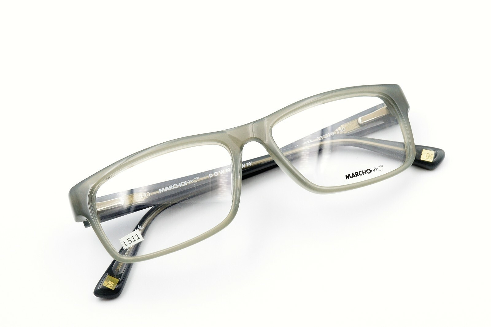 MARCHON NYC CROSBY 035 Milky Grey-Green 53-16-140 Eyeglass Frames Flex Hinges