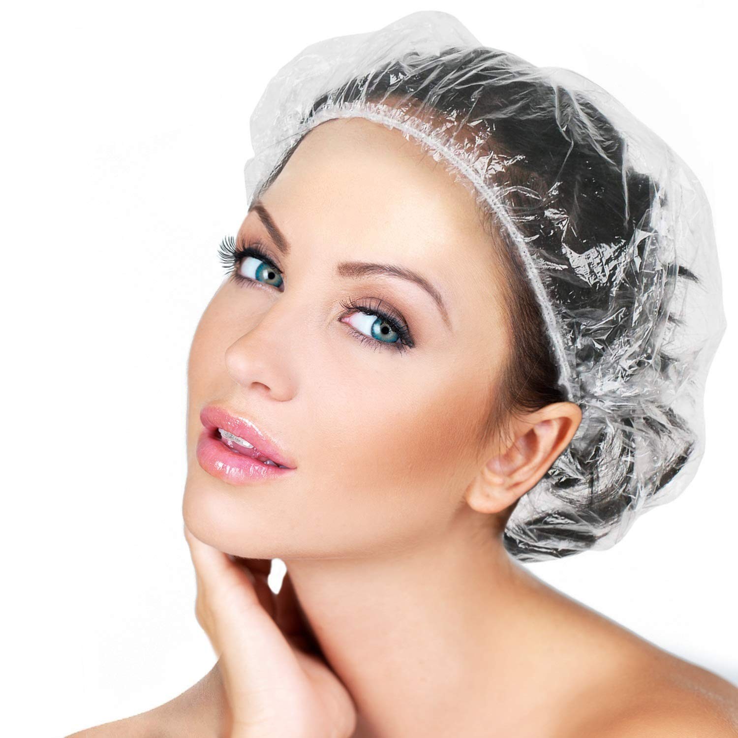 30pcs Disposable Shower Caps-Multi-Purpose Thickening Elastic Bath Cap Plastic