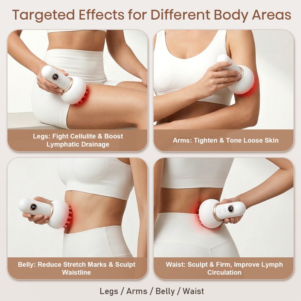 Lymphatic Drainage Massager Anti Cellulite Massage Tool Reduce Stretch Marks