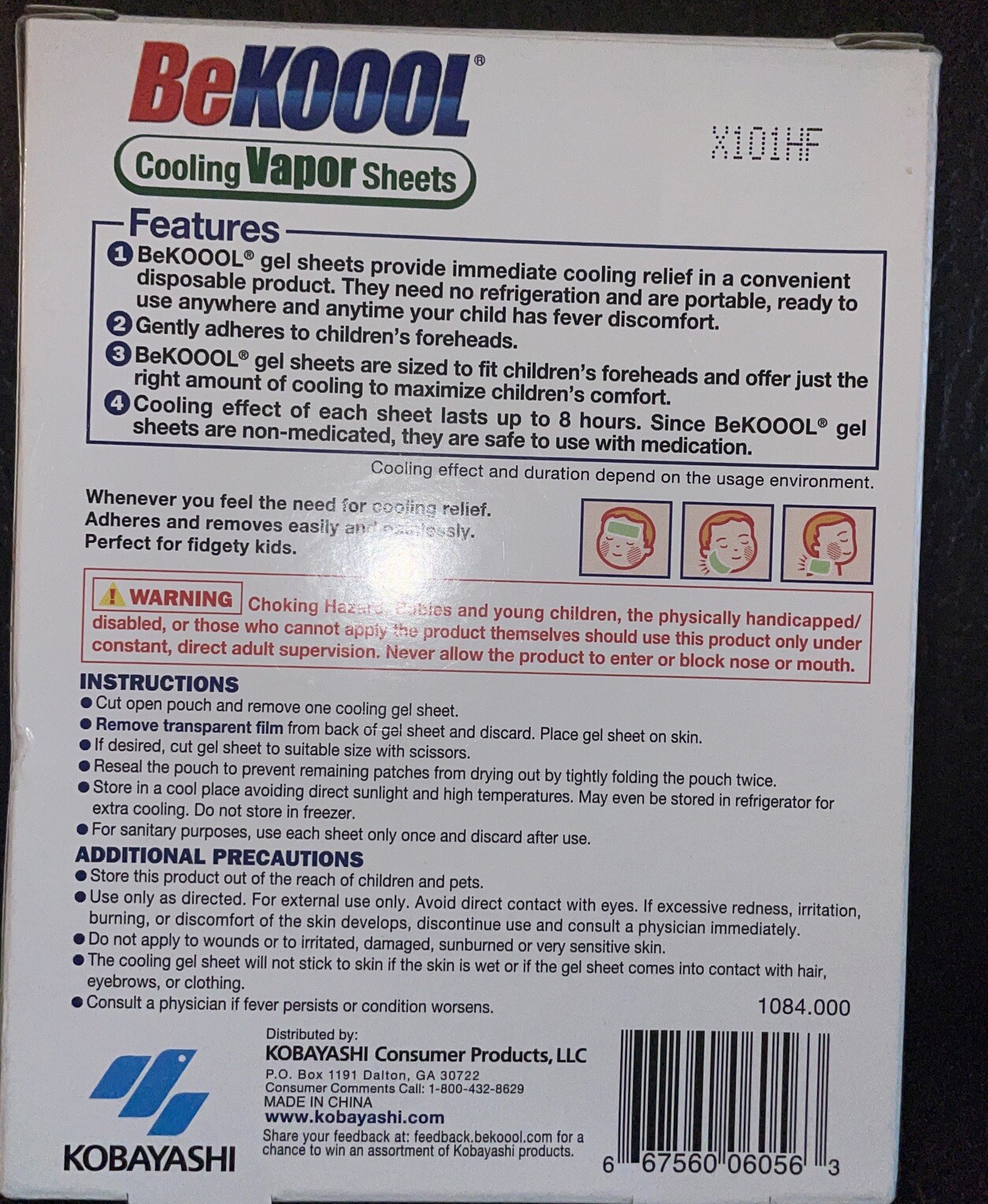 E41 BeKOOOL FEVER Cooling Vapor Sheets 4 GEL Sheets Lasts 8 hours Drug Free