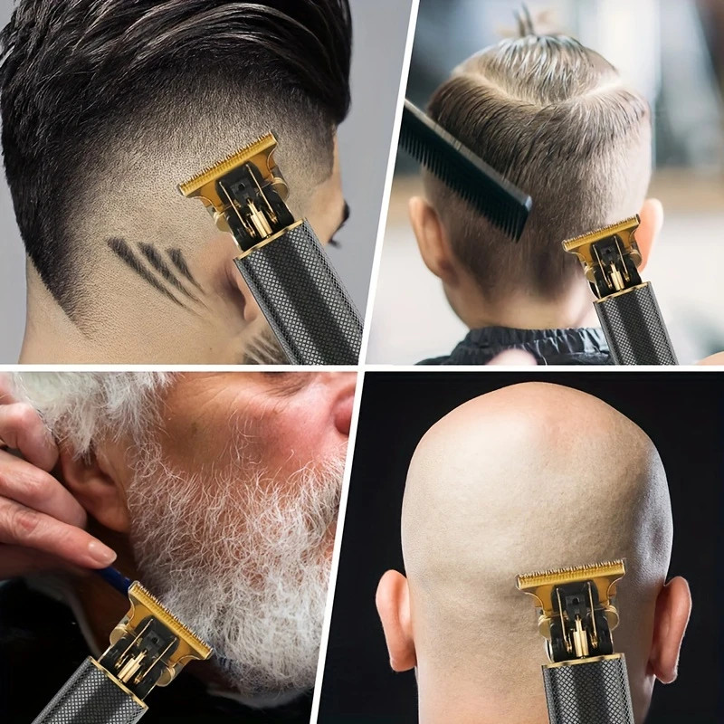 Professional Vintage Hair Clippers and Trimmers Kit, Rechargeable Cordless Hairc