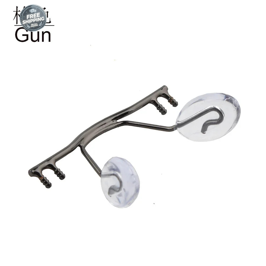 1pcs Eyeglasses Stainless Steel Bridges Replacement Part Rimless Nose Frame Top