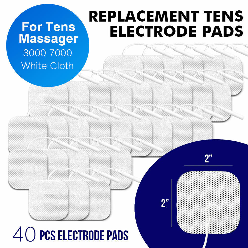 40PCS Replacement Electrode Pads for Massagers Units 2×2” FDA Approved USA
