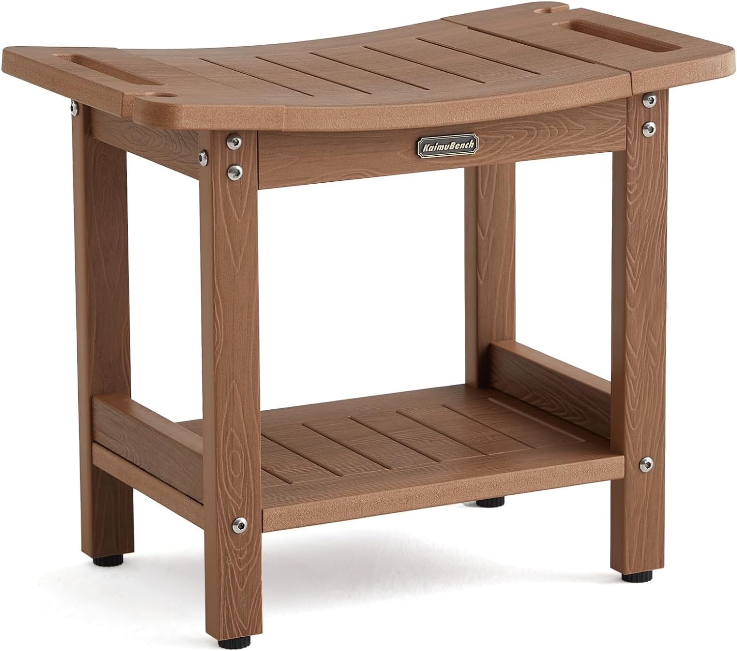 Waterproof Shower Bench White Poly Shower Stool Shaving Legs Shower Chair Seat