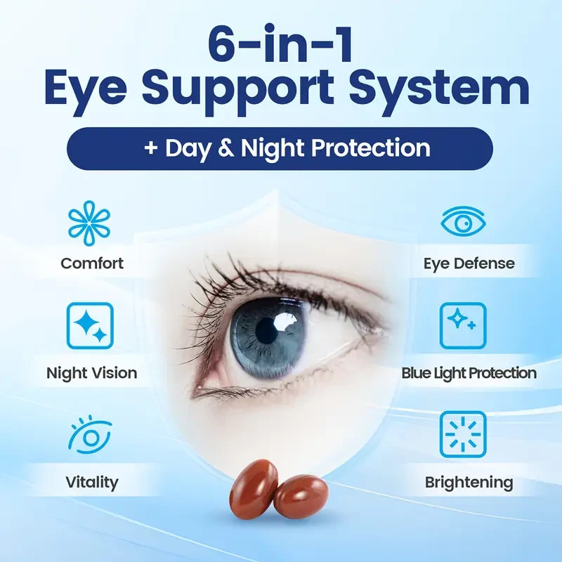 Blueberry Eye Vitamins 120 Capsules | 2-Year Shelf, Vision & Blue Light Support