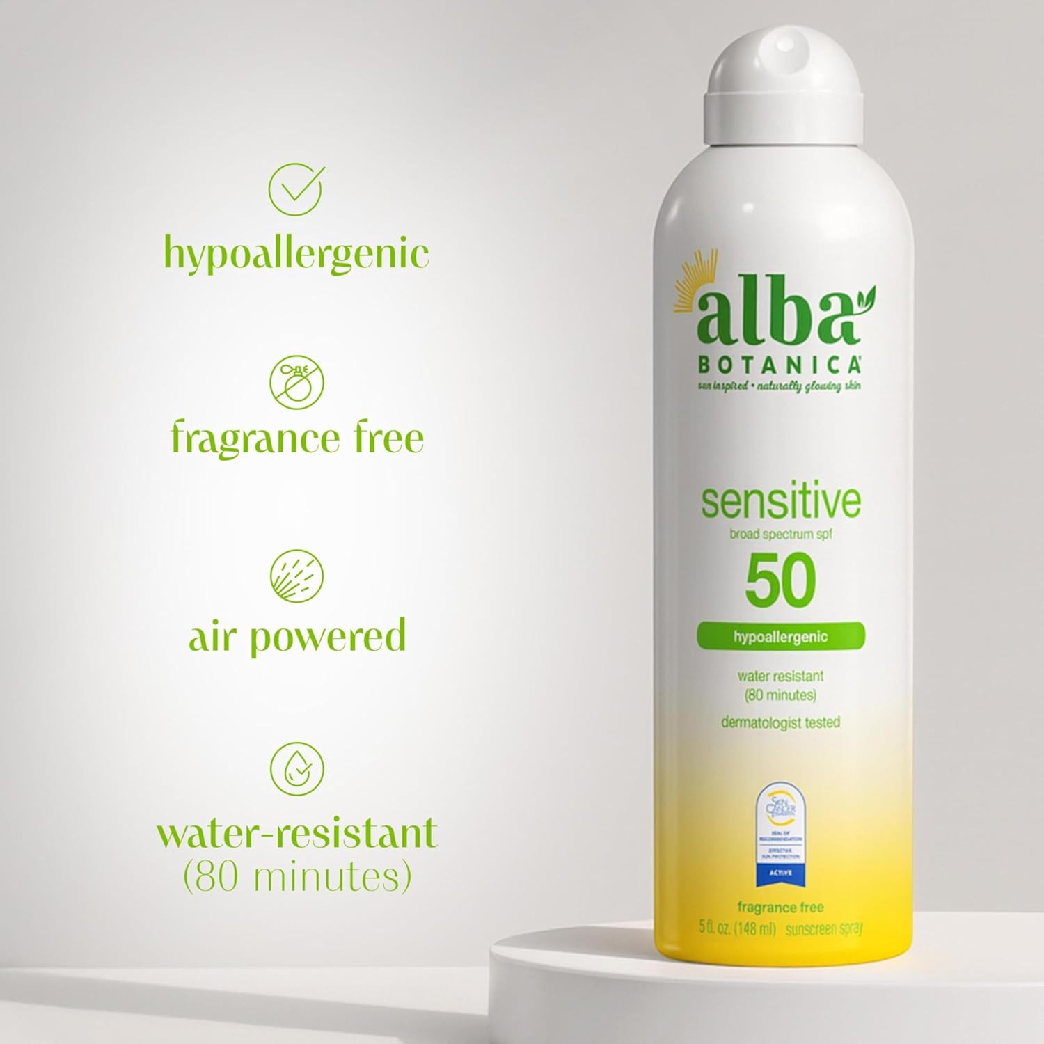 Sensitive Sunscreen Spray for Face and Body, Fragrance-Free, Broad Spectrum SPF
