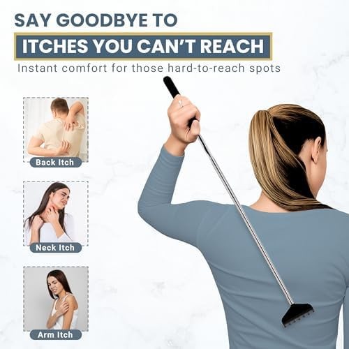 Robust Telescoping Back Scratcher for Instant Itch Relief, Extra Wide Head, S…