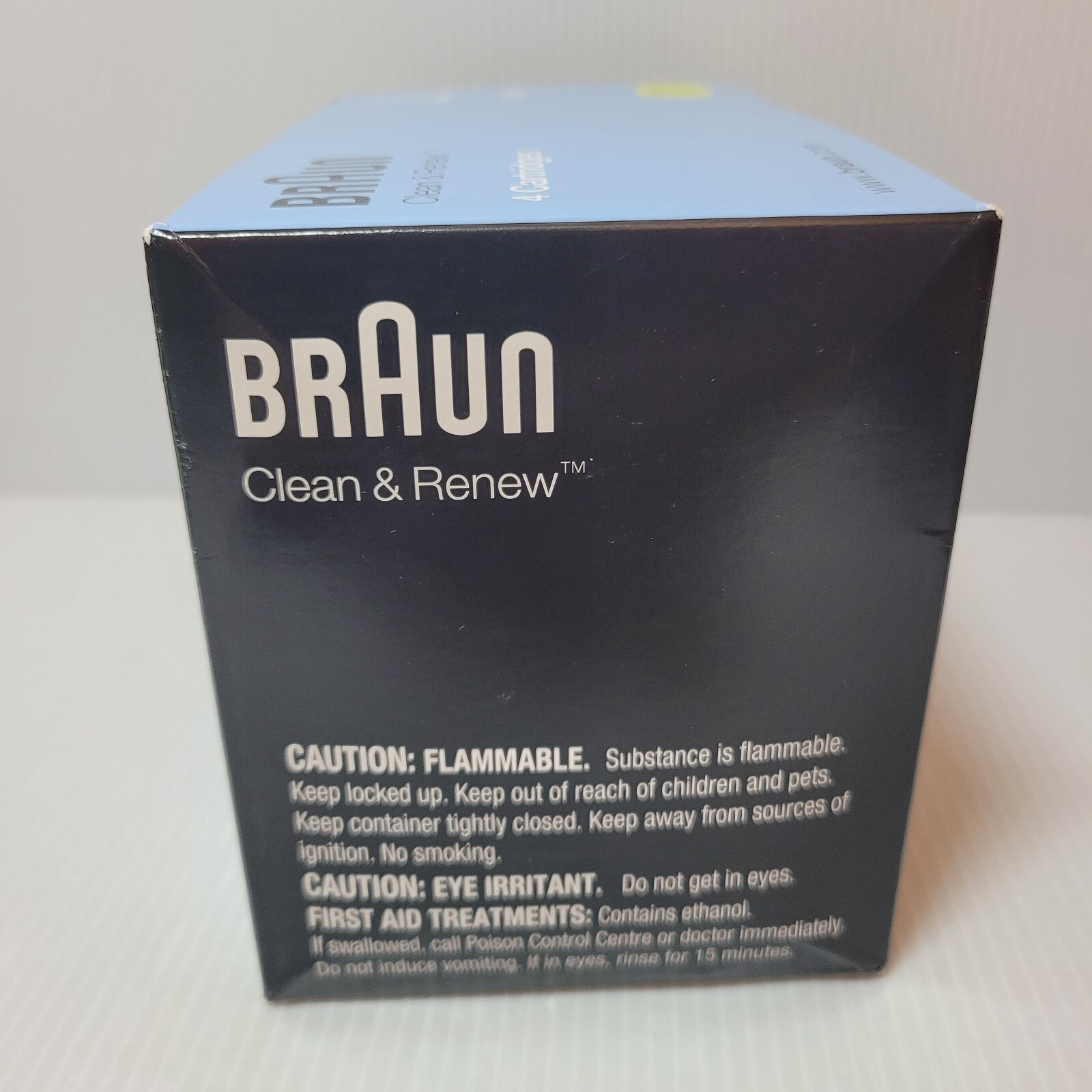 3 Genuine Braun Shaving Station Clean & Renew Refill Cartridges 4 Pk Lemon-Fresh