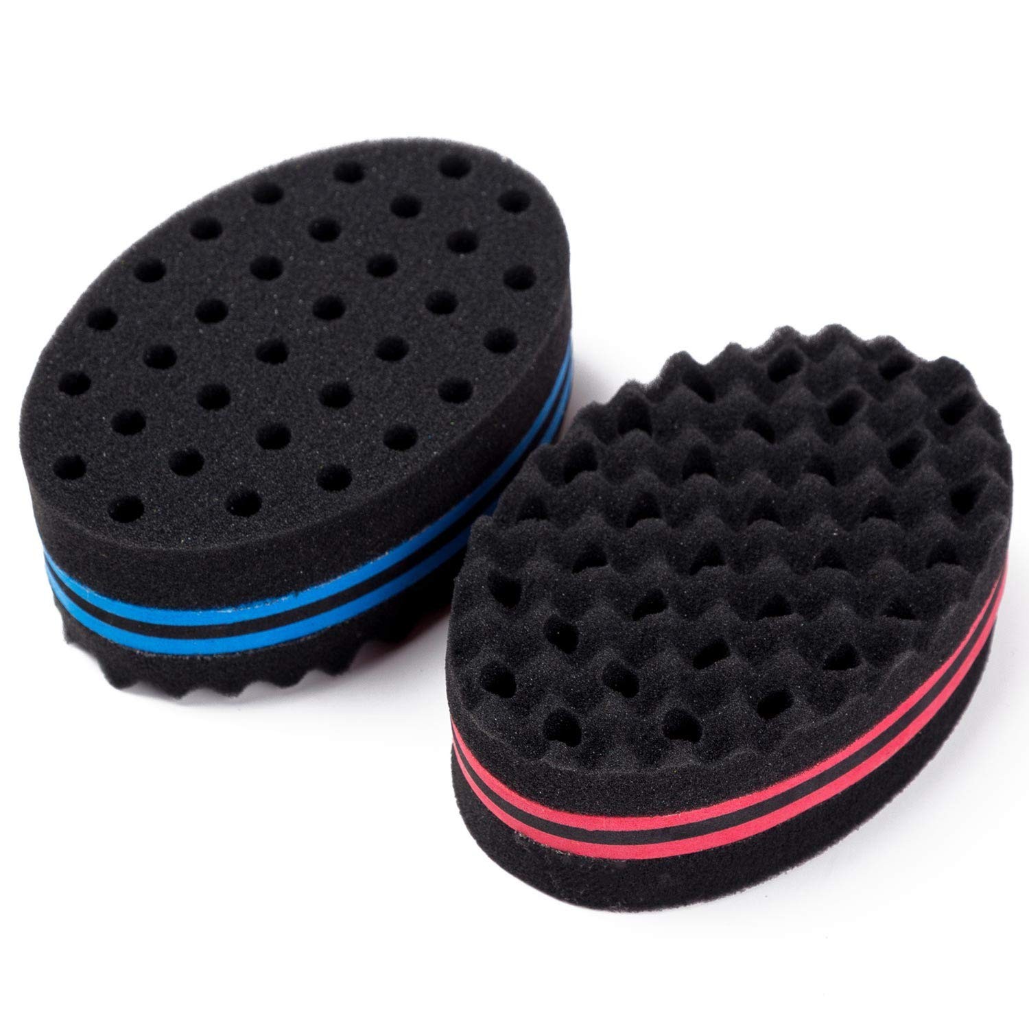 4 Pcs Small Holes Hair Twist Sponge, Barber Curl Sponge Brushes for Dreads Locki