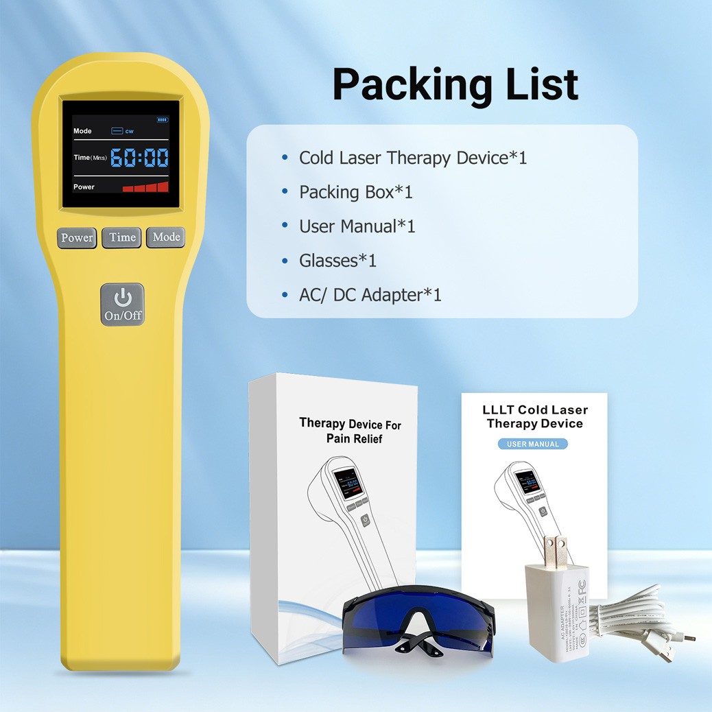 Laser Therapy 808mW Red Light Physiotherapy for Arthritis Heel Spurs Pain Relief