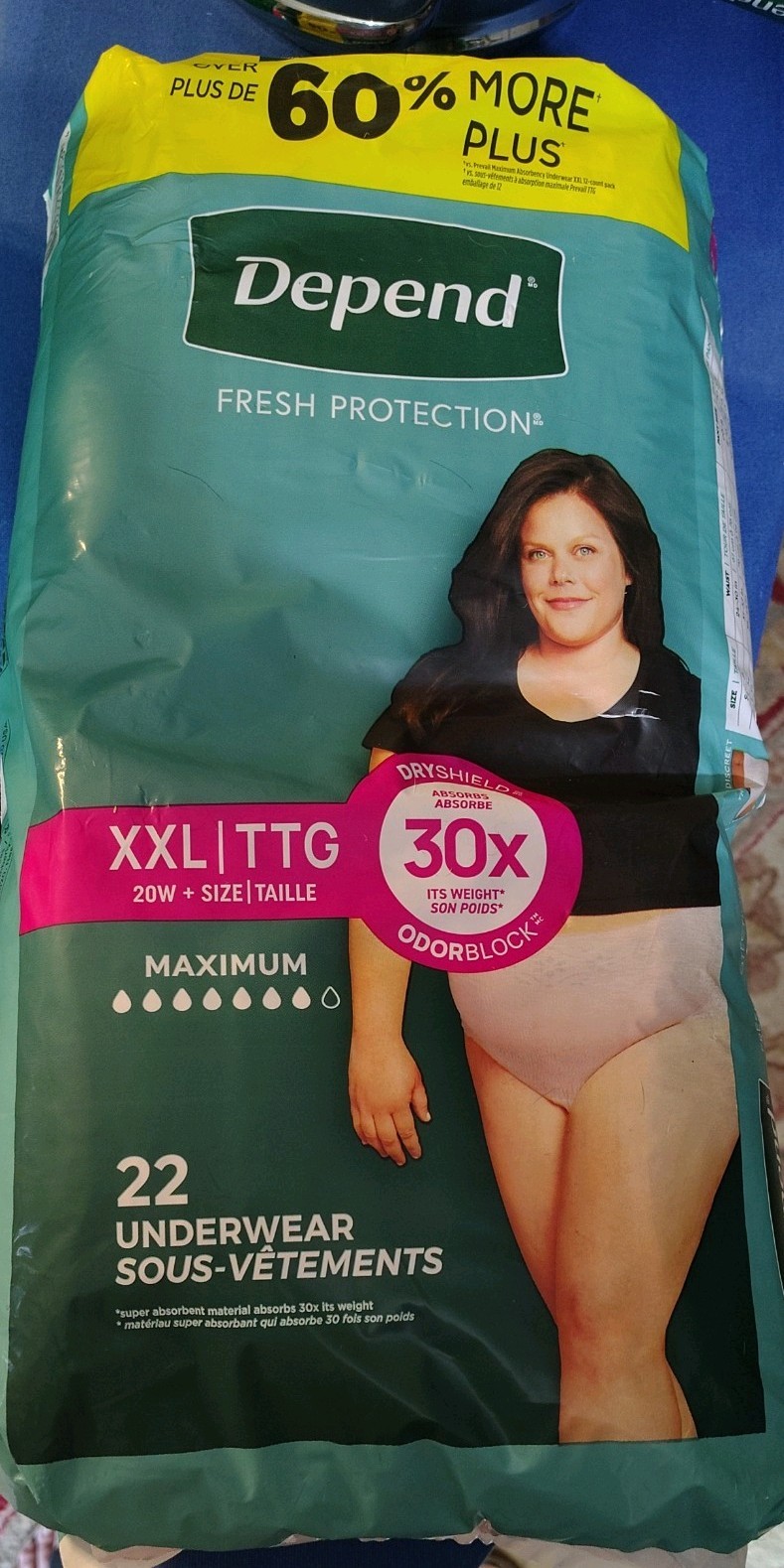 22 Ct! Depend Fresh Protection Adult Incontinence Underwear For Women XXL 55-64″