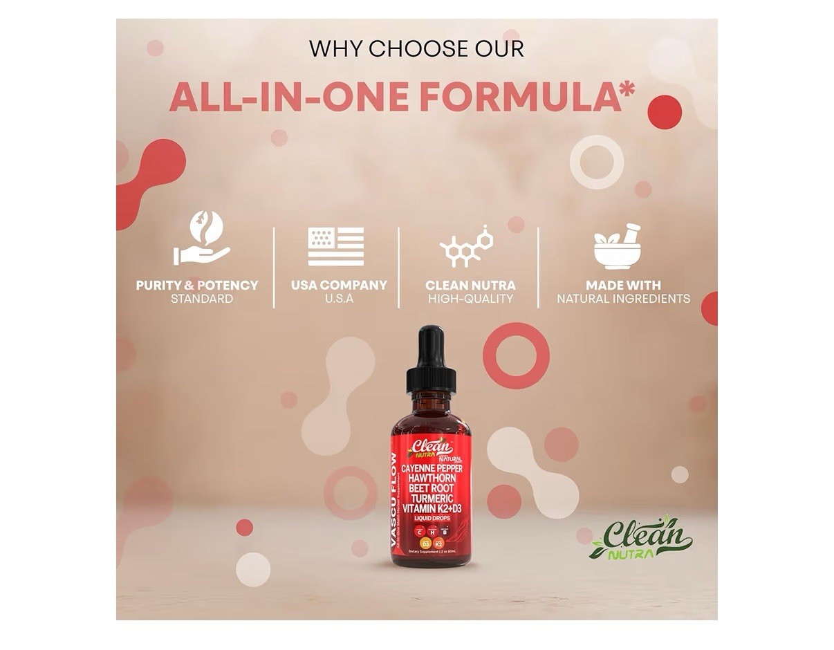 Clean Nutra Cayenne Pepper Drops Vascu Glow Supplement Liquid Drops 2oz
