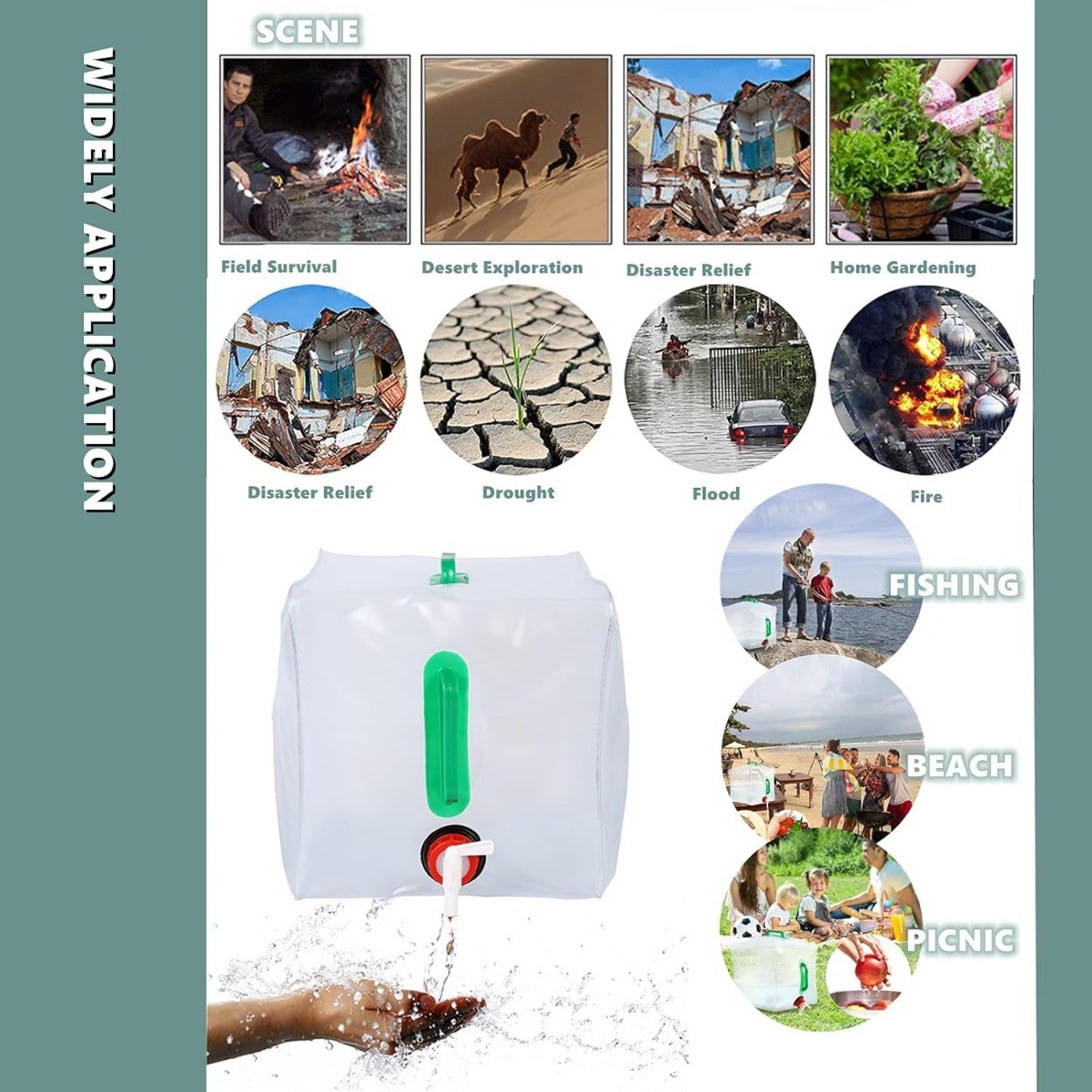Durable 20L Foldable Water Bag