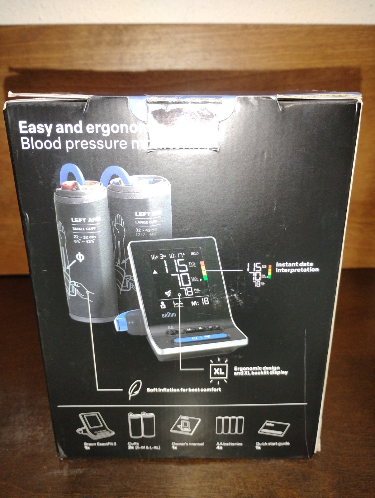 Braun ExactFit 3 Upper Arm Digital BP Monitor Clinically Validated BUA6120US
