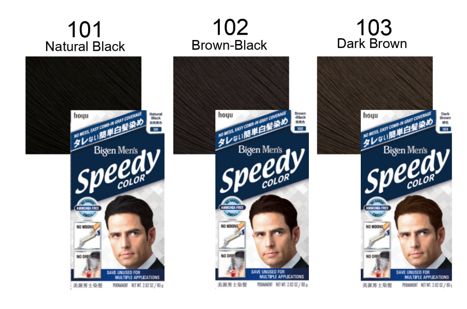 1 Pcs, Bigen Men’s Speedy Color #101 102 103 – No Harsh Smeel – Ammonia Free