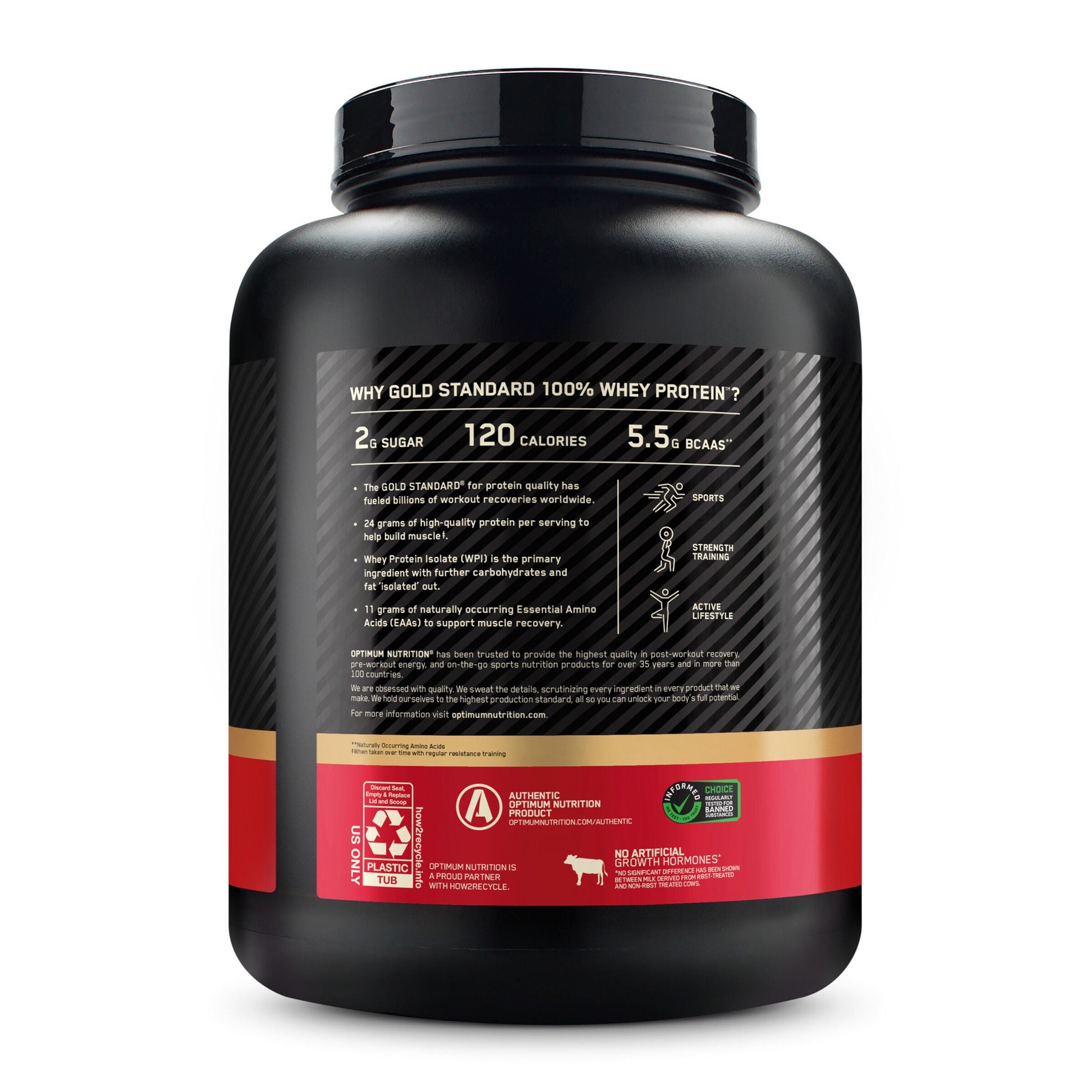 Gold Standard 100% Whey™ – Strawberries and Cream (73 Servings)