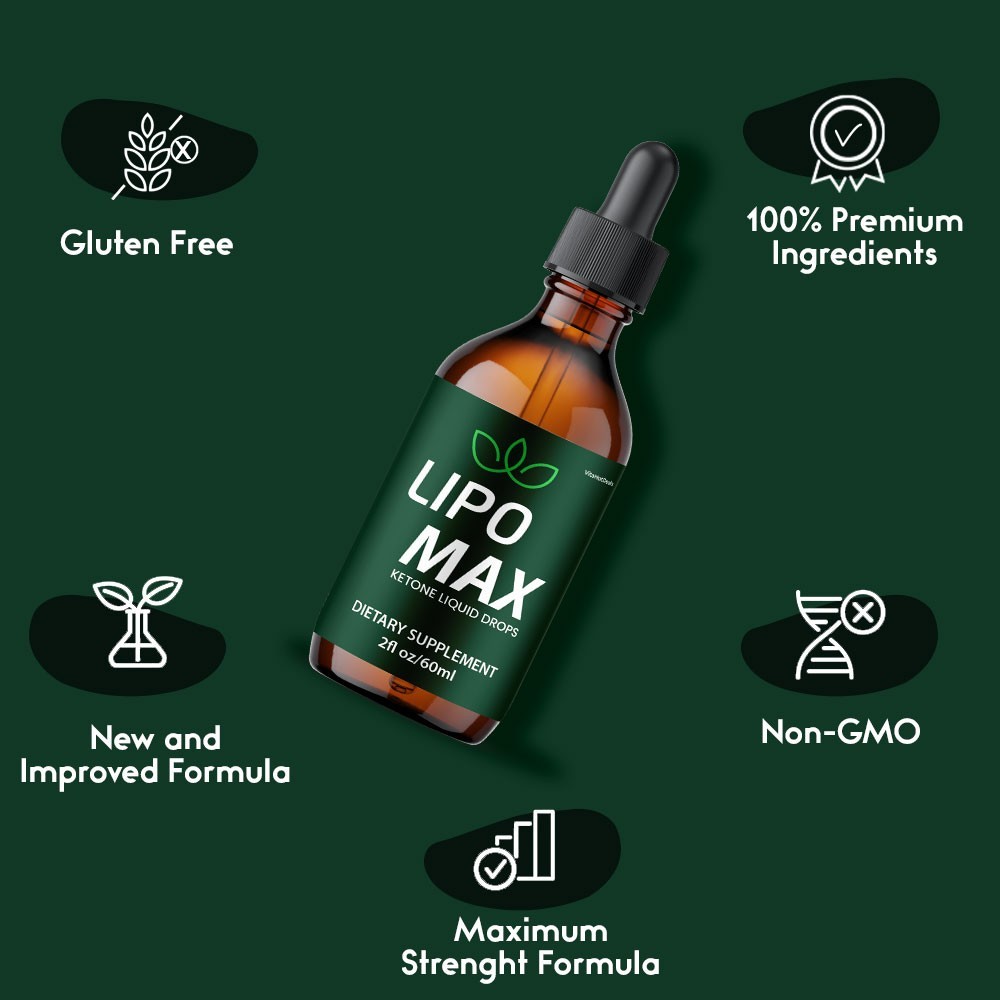 Lipo Max Liquid Supplement, All Natural Max Strength, LipoMax Drops (3 Pack)